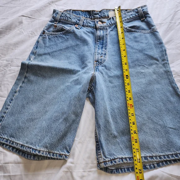 Vtg Levis 560 Jean Denim Blue Shorts Men's Orange Tab Size 32 Is Used - Picture 11 of 14